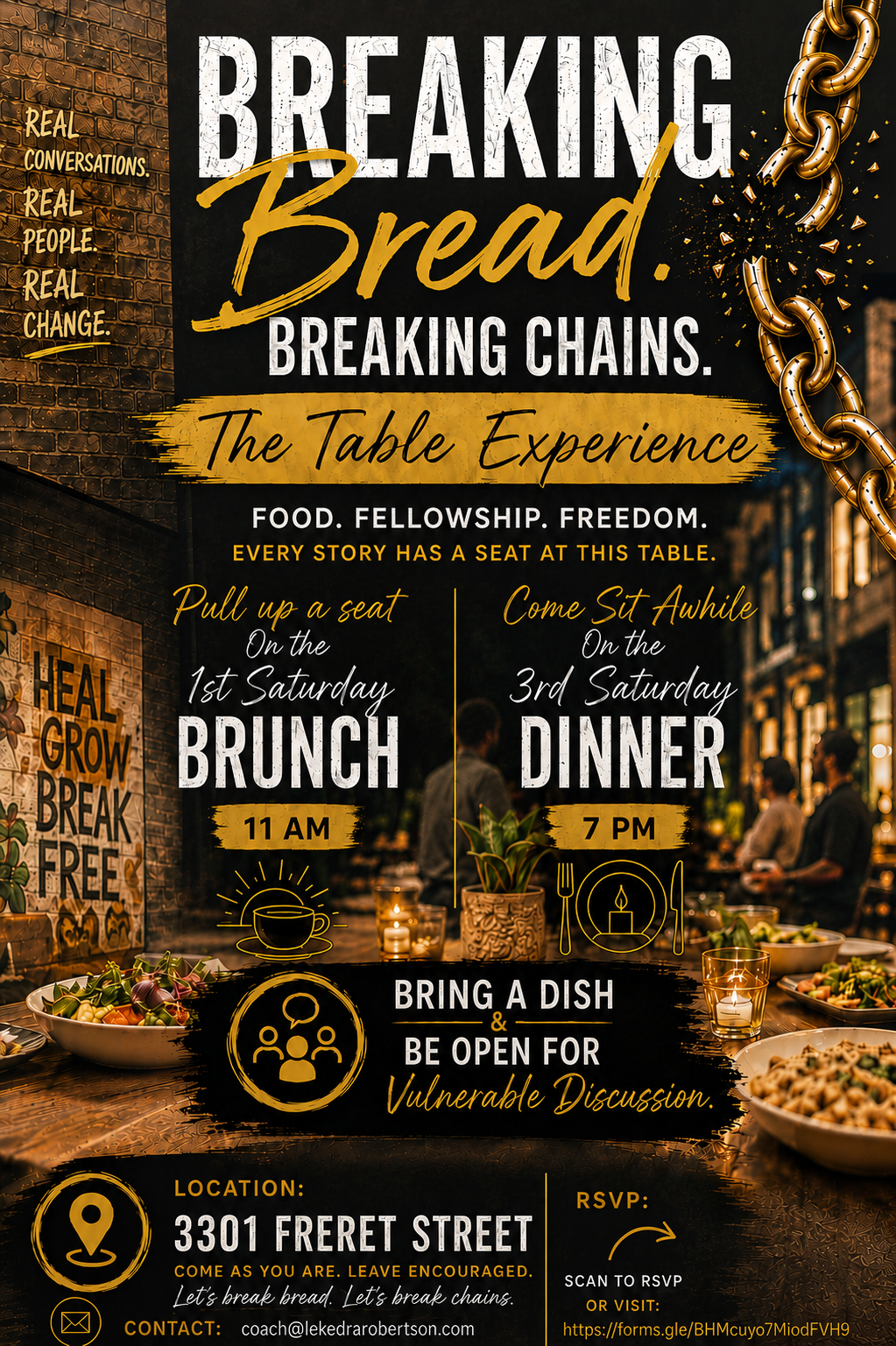 1st & 3rd Saturday Table Experience flyer